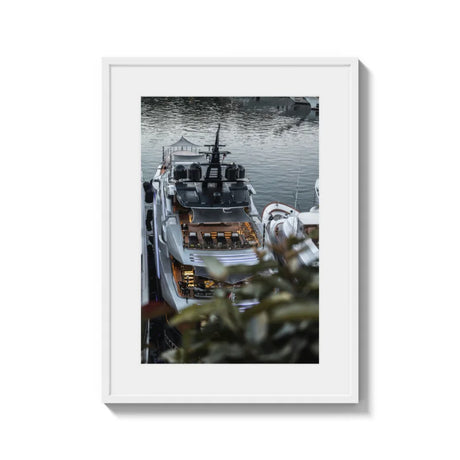 Framed Yacht Fine Art Print Gallery Quality - Luxury & Lifestyle (Framed Fine Art)