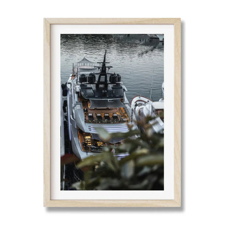 Framed Yacht Fine Art Print Gallery Quality - Luxury & Lifestyle (Framed Fine Art)