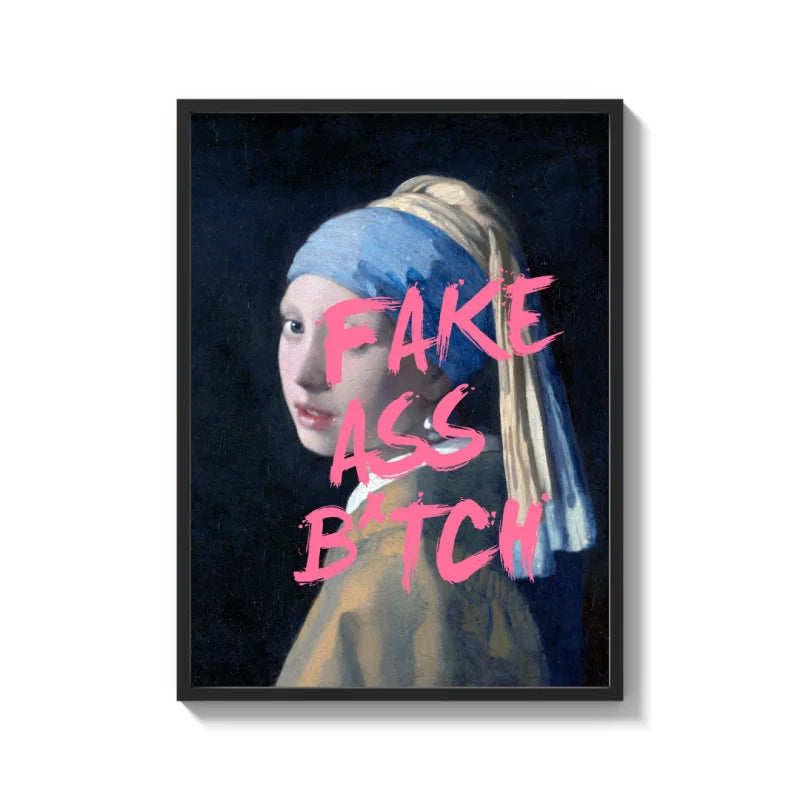 Girl with a Pearl Earring Parody Canvas Prints - Ready to Hang Canvas Prints