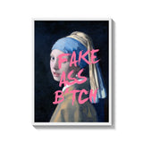 Girl with a Pearl Earring Parody Canvas Prints - Ready to Hang Canvas Prints