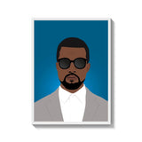 Kanye West Canvas Prints Framed Portrait - Ready to Hang Canvas Prints