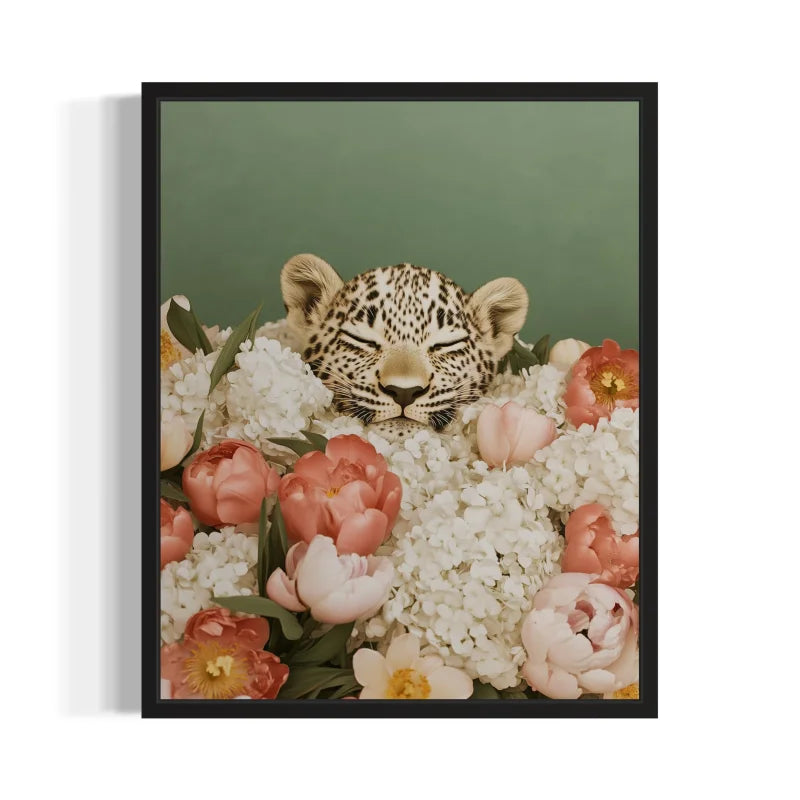 Leopard Floral Canvas Prints Ready to Hang - Ready to Hang Canvas Prints