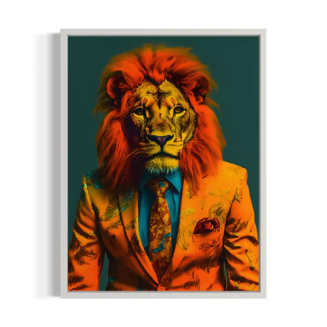 Lion in Suit Canvas Prints Pop Art - Ready to Hang Canvas Prints