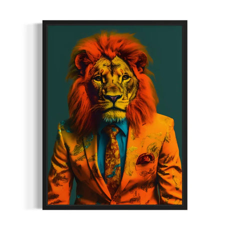 Lion in Suit Canvas Prints Pop Art - Ready to Hang Canvas Prints