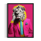 Lion Man Suit Canvas Prints Pop Art - Ready to Hang Canvas Prints