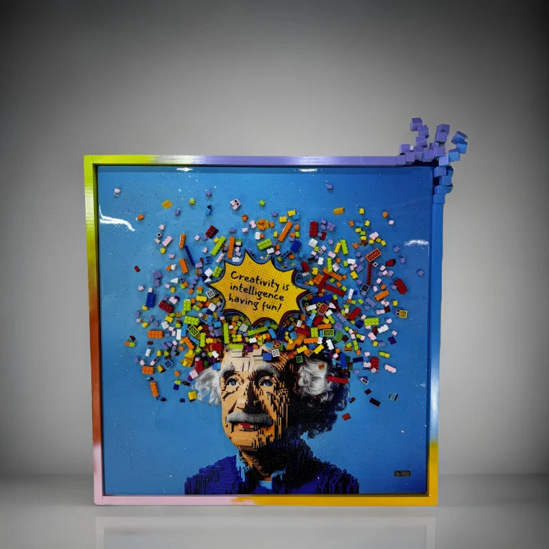 Mixed Media Artwork Real Intelligence Pixelated Frame - Limited Release Artwork