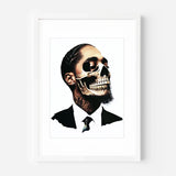 Nipsey Hussle Skull Portrait Decay Series - Legends & Icons