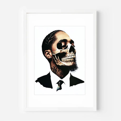 Nipsey Hussle Skull Portrait Decay Series - Legends & Icons