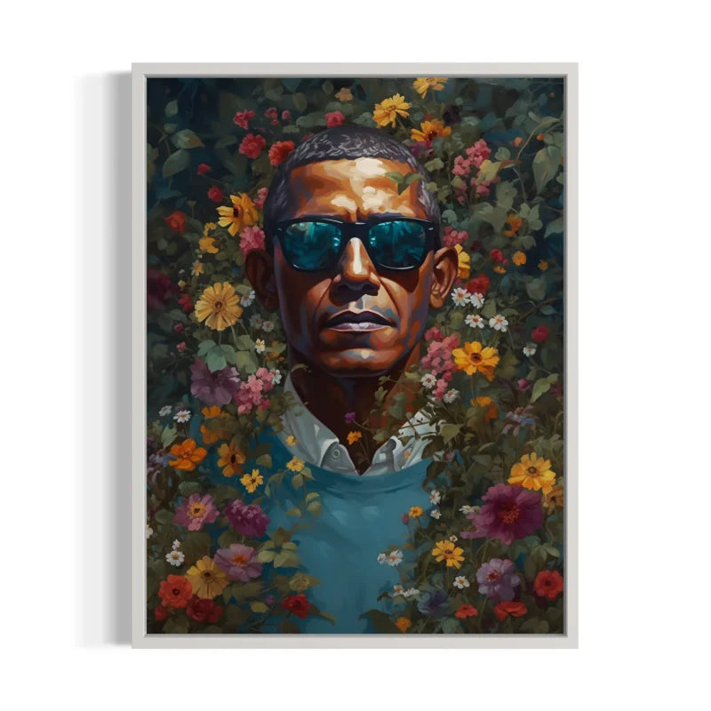 Obama Floral Portrait Canvas Prints - Ready to Hang Canvas Prints