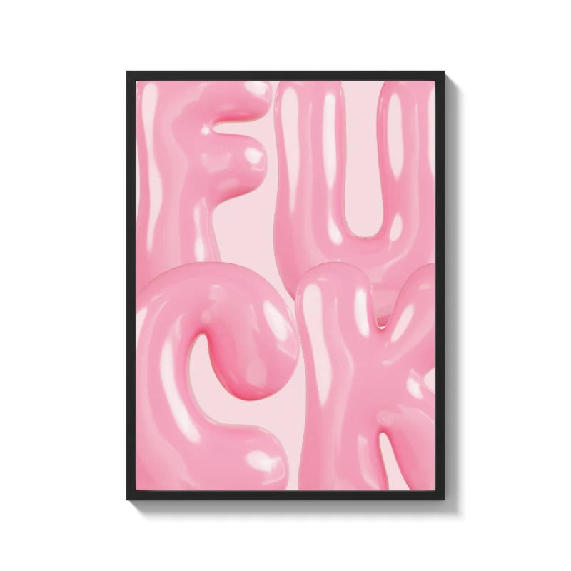 Pink Balloon Letter Canvas Prints - Ready to Hang Canvas Prints