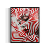 Red and White Face Art Canvas Prints - Ready to Hang Canvas Prints