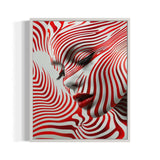 Red and White Face Art Canvas Prints - Ready to Hang Canvas Prints
