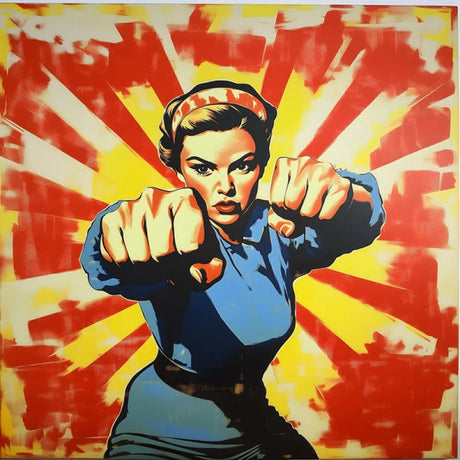 Rosie the Riveter Pop Art Canvas Prints - Ready to Hang Canvas Prints