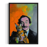 Salvador Dali Cat Canvas Prints Pop Art - Ready to Hang Canvas Prints