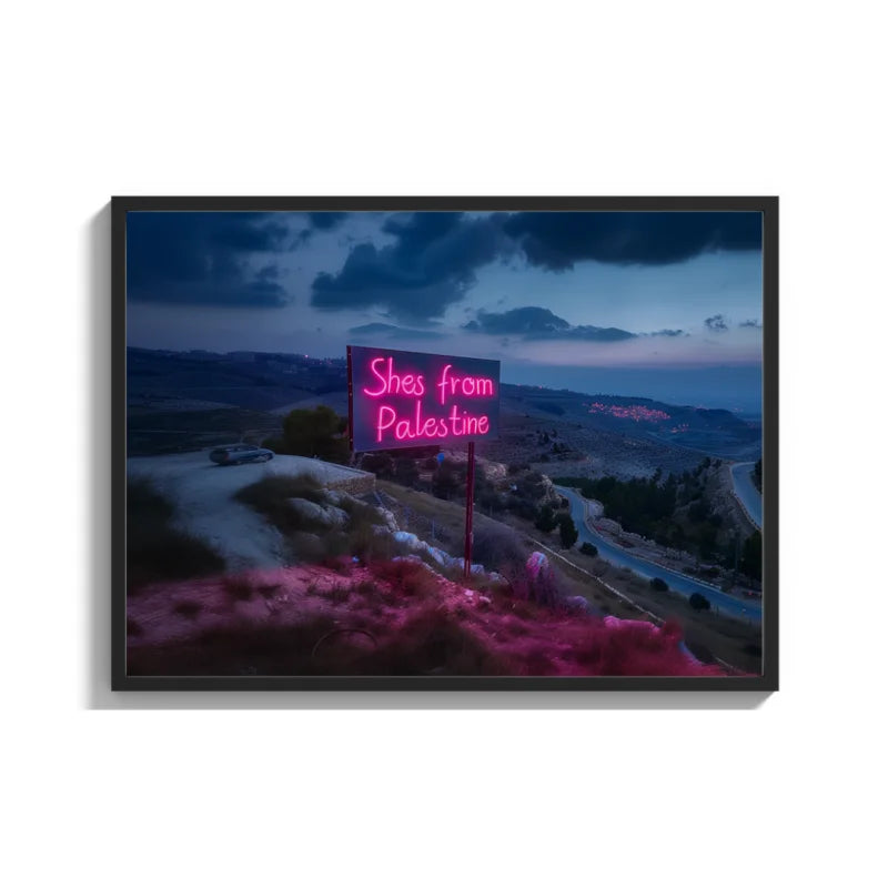 Shes from Palestine Canvas Prints Breaking Borders - Ready to Hang Canvas Prints