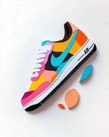 Sneaker Art Canvas Prints Colorful Framed Papercut - Ready to Hang Canvas Prints