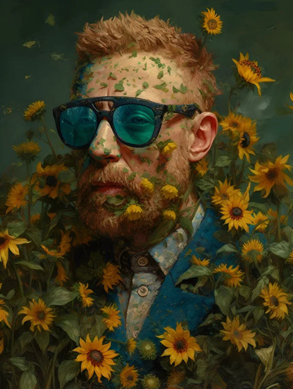 Sunflower Man Canvas Prints Ready to Hang - Ready to Hang Canvas Prints