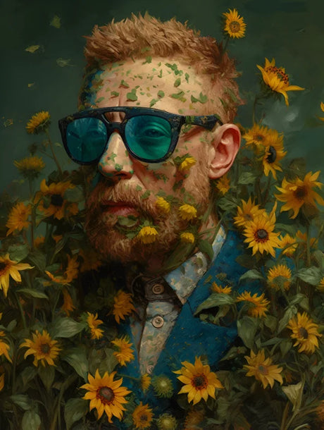 Sunflower Man Canvas Prints Ready to Hang - Ready to Hang Canvas Prints