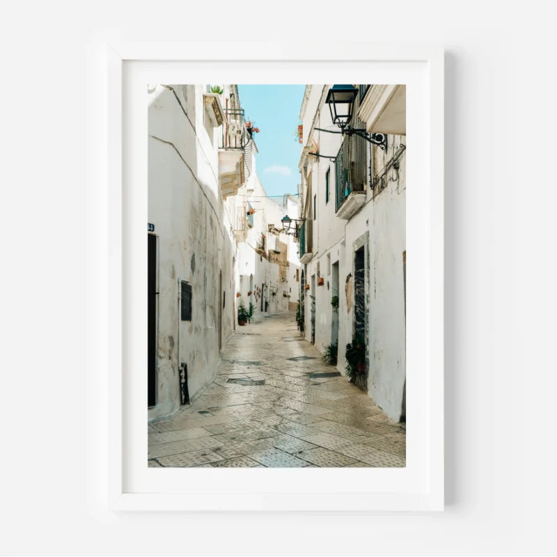 White Street Framed Fine Art Print - Framed Fine Art Prints