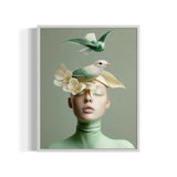 Woman with Birds Floral Canvas Prints - Ready to Hang Canvas Prints